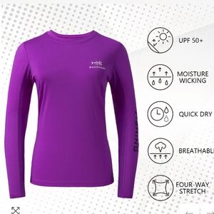 Bassdash long sleeved lilac shirt size large